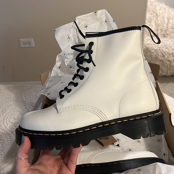 Dr. Martens Shoes - NWT White Platform High Top Doc Martens 1460 Bex Laceup BRAND NEW IN BOX